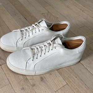 Beautiful EUC white all leather Made in Italy Paul Smith sneakers